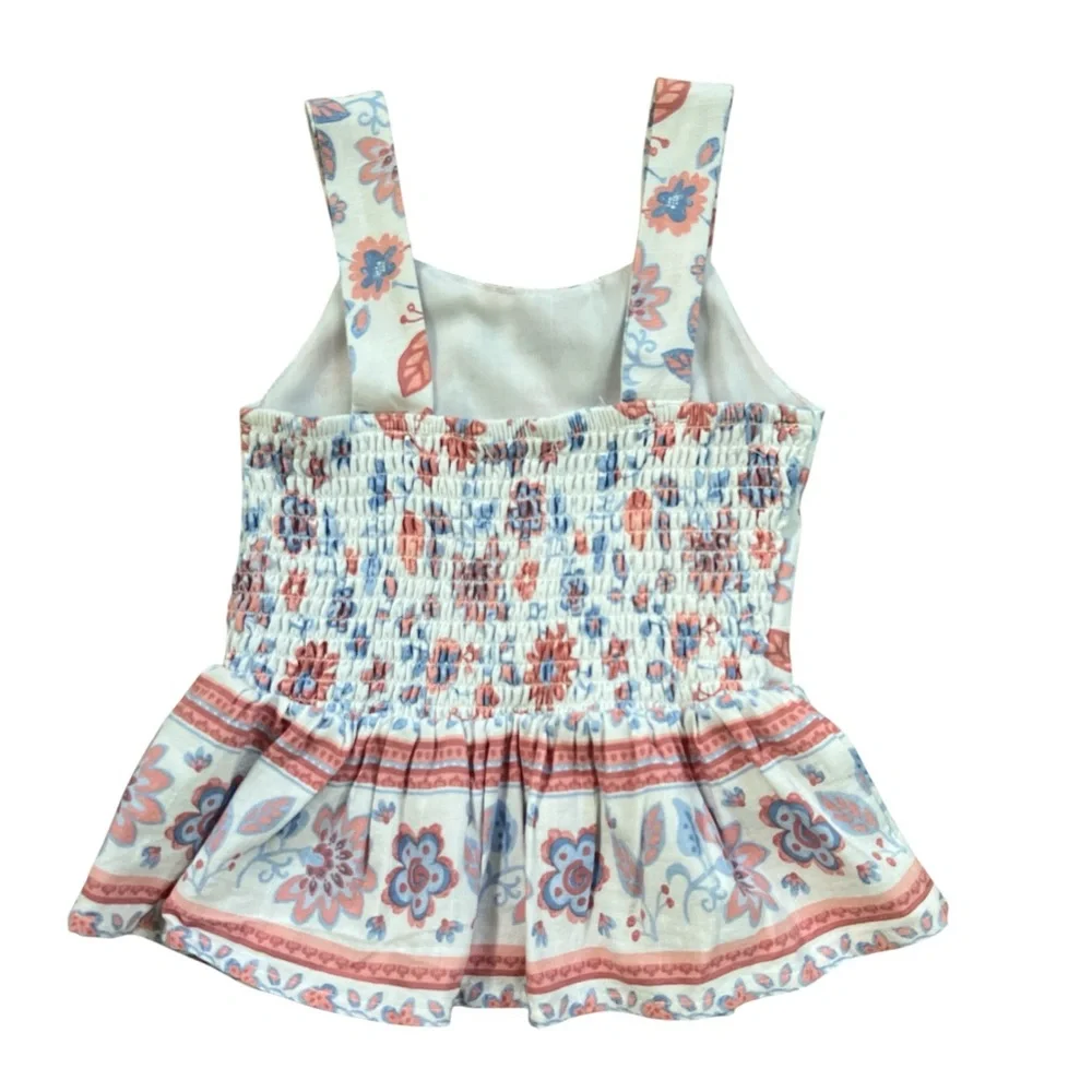 Tahari Girl's Two Piece Floral Peplum‎ Outfit Size 5 Girls